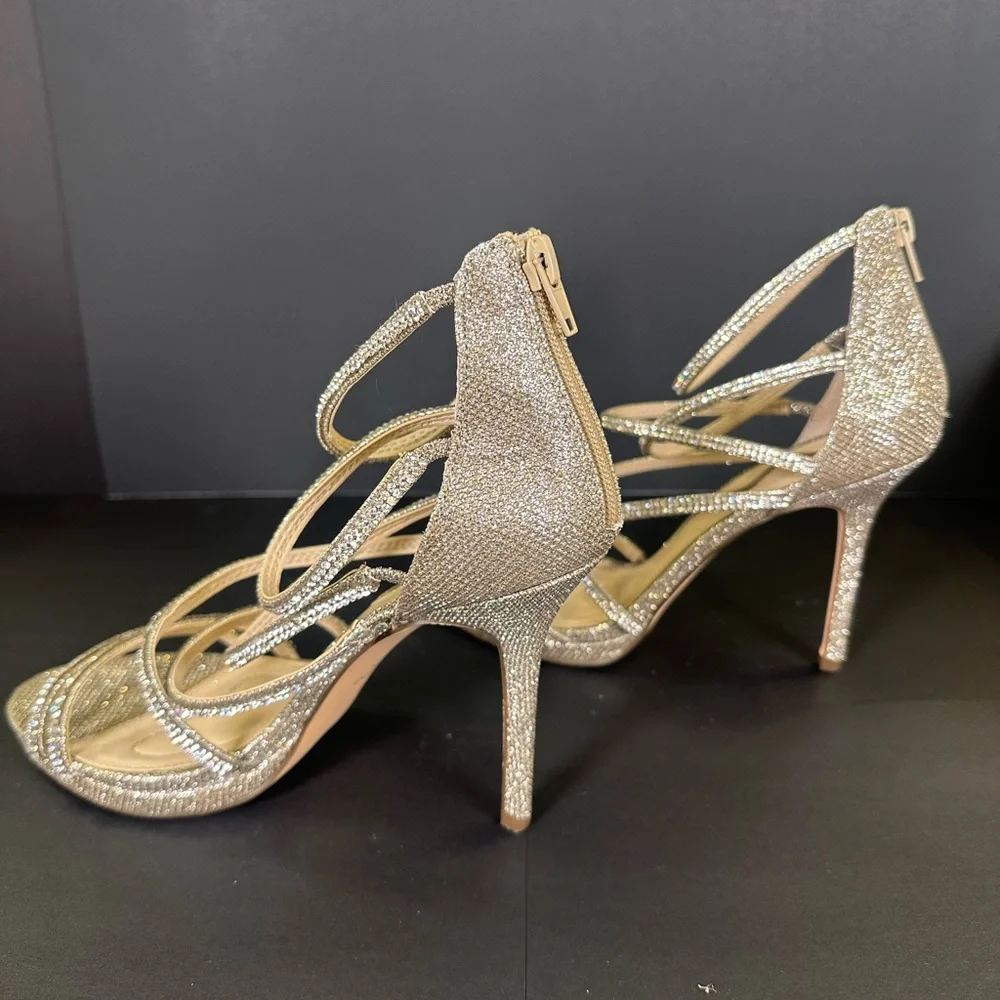 Nina Silver and Gold‎ Rhinestone 4” Stiletto Heels